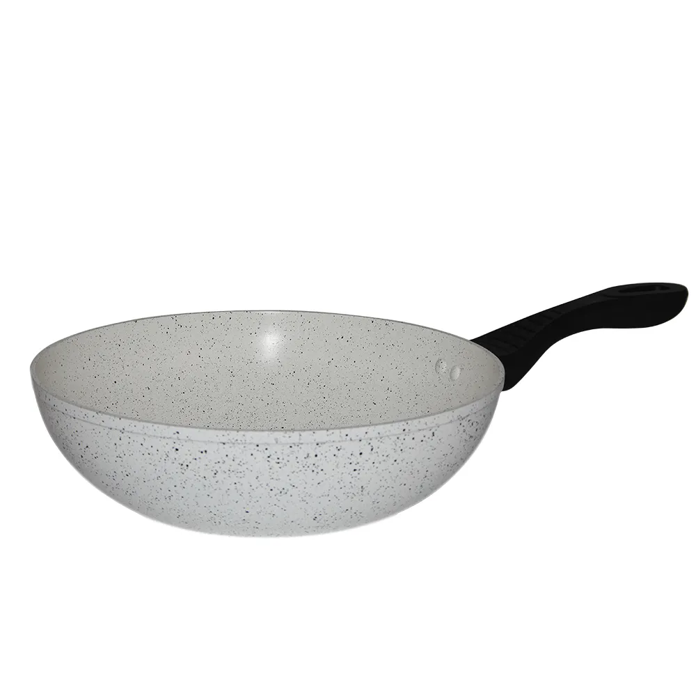 good quality straight fry pan 0.6mm thickness non stick coating big butterfly pressure cooker