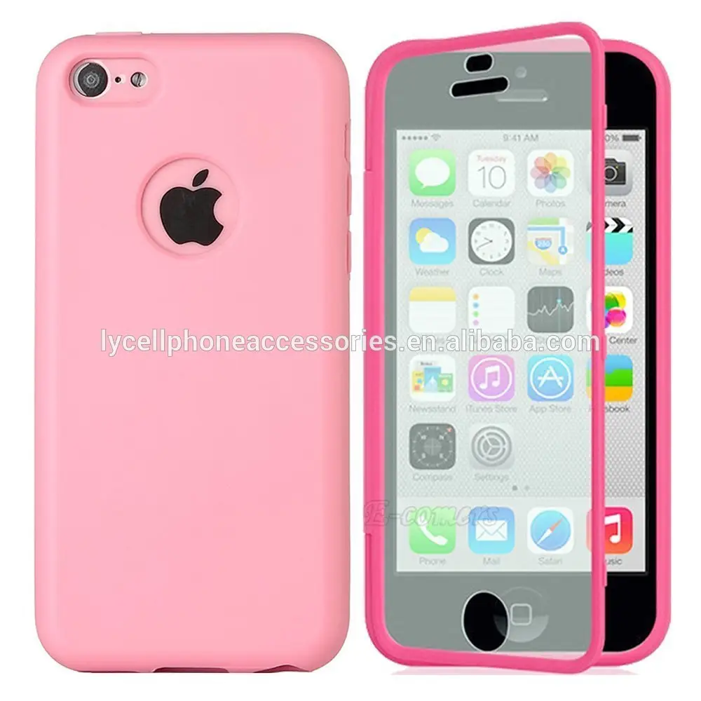 для iphone яблоко 5c розовый мягкий обернуть до мобильных телефонов тпу случае покрытия