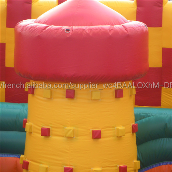 Pop inflatable bouncer with rock climbing wall and drag
