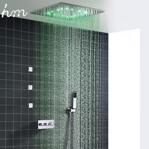 500x500 มิลลิเมตร Led เหนือศีรษะสแตนเลส Rain Shower ชุด - Product Image 4