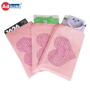 Bolsas de plástico personalizables para embalaje de ropa, bolsas de plástico para correo electrónico, color rosa, Biodegradable, almidón de maíz personalizado - Product Image 2