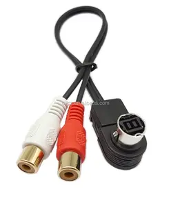 Cabo adaptador de áudio auxiliar, 3.5mm, áudio rca alpine KCA-121B