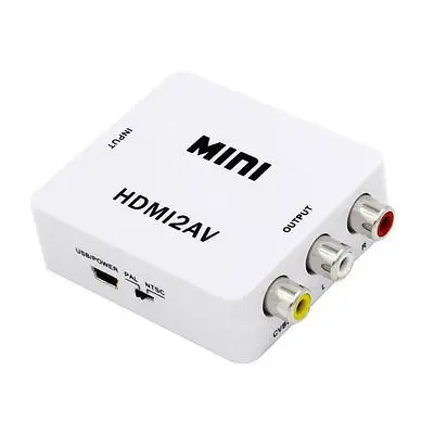 กล่องแปลงสัญญาณ AV CVBS HDMI2AV P สำหรับคอมพิวเตอร์ DVD เป็น HDTV,อินพุต HDMI 4K มินิคอมโพสิต1080ช่องสัญญาณเสียง RCA 3ช่อง