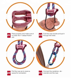 XINDA Descender d'<span class=keywords><strong>escalade</strong></span> ATC en aluminium durable, matériau en acier pour l'<span class=keywords><strong>escalade</strong></span> occasionnelle, les excursions en plein air, corde de 8-12 mm, 60 g - Product Image 6