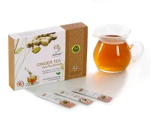 Ginger and Loose Green Tea Leaves Combination Tea Crystals in Teabag for weight loss