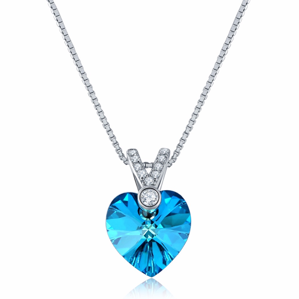 starchenie Collana di Pietra del Cuore Gioielli di fiori di Rosa in Argento 925 per Donne