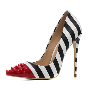 WETKISS <span class=keywords><strong>Scarpe</strong></span> <span class=keywords><strong>con</strong></span> Stampa Zebrata Taglia Grande 15, Logo Personalizzabile, Tacchi a Spillo Alti <span class=keywords><strong>con</strong></span> <span class=keywords><strong>Borchie</strong></span>, <span class=keywords><strong>Scarpe</strong></span> <span class=keywords><strong>con</strong></span> <span class=keywords><strong>Tacco</strong></span> Alto per Donne - Product Image 2