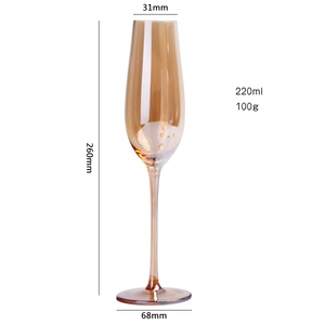 Vente en gros 2022 250ml 255ml 550ml Verre à <span class=keywords><strong>vin</strong></span>/champagne en cristal plaqué or <span class=keywords><strong>gris</strong></span> Verres à <span class=keywords><strong>vin</strong></span> en cristal - Product Image 4