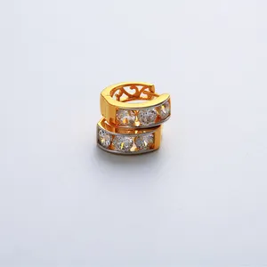 new latest gold earring designs cubic zirconia jewels clip-on earring women
