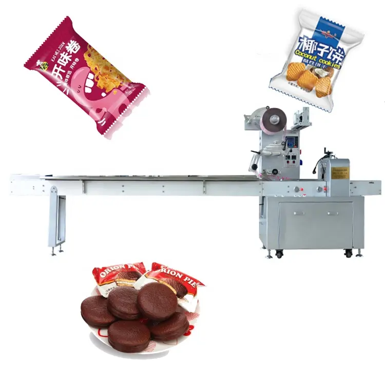 آلة تغليف الوجبات الخفيفة الحلوى آلة تغليف وسائد ماكينة تعبئة الطعام السعر