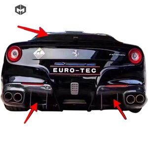 Difusor de labio delantero y trasero de fibra de carbono, faldón lateral, alerón para maletero, Kit de carrocería DMC, accesorios de coche para <span class=keywords><strong>Ferrari</strong></span> <span class=keywords><strong>F12</strong></span> - Product Image 4