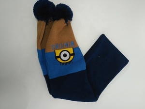 <span class=keywords><strong>Ensemble</strong></span> <span class=keywords><strong>bonnet</strong></span>, écharpe et gants en tricot acrylique personnalisé pour enfants de 6 à 12 ans, broderie hivernale - Product Image 4
