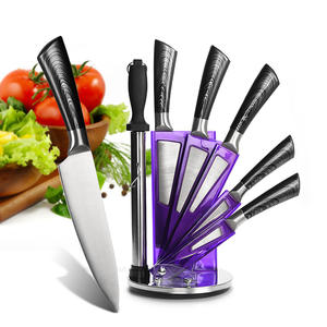 Juego de 6 Cuchillos de Cocina con Diseño de Patrón de Dibujo y Mango de Herradura - Product Image 4