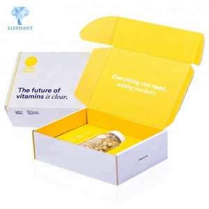 Customized logo eco vitamin white gift health care product branded shipping packaging box