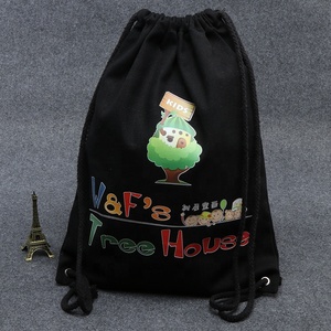 Thể Thao Ngoài Trời Màu Đỏ Vải Mềm Calico Cotton Canvas Phòng Tập Thể Dục Túi Dây Rút - Product Image 5