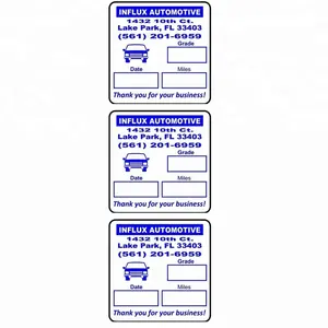 Olio di alta Qualità Cambiamento di Servizio di Promemoria Auto Cruscotto Parti di Etichette