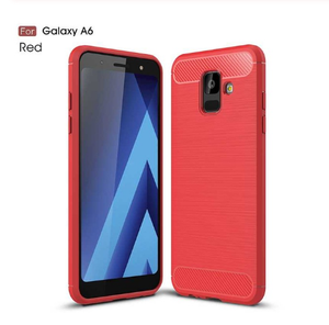 Đơn giản Bìa Đối Với Samsung Galaxy A6 Trường Hợp Silicone Cao Su Sợi Carbon Trường Hợp Đối Với Samsung A6s Bìa Coque Đối Với Samsung A6 cộng với Trường Hợp - Product Image 1