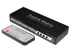 De Áudio Digital Óptico Toslink Switch Matrix 4x4