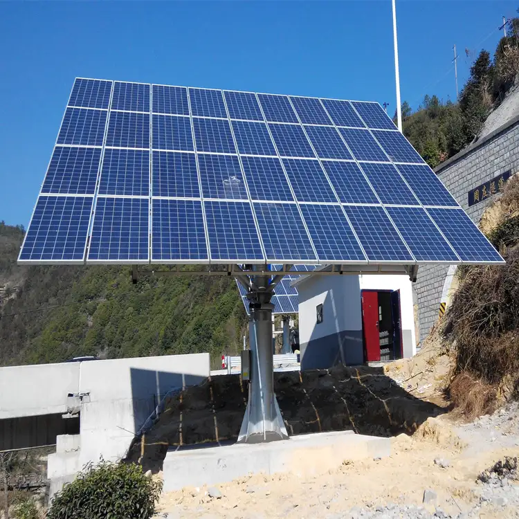 Горячая распродажа 10 кВт 15 кВт Солнечная двойная осевая система слежения домашняя солнечная система
