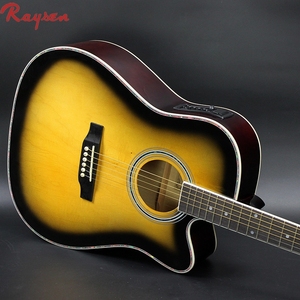 Ucuz çin elektro gitar 41 inç akustik elektro gitar kiti Vintage <span class=keywords><strong>Sunburst</strong></span> 39 inç akustik gitar - Product Image 3