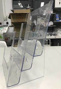 Tùy chỉnh Countertop thường vụ Loại 3 Tầng Acrylic Brochure chủ cho A4 A5 <span class=keywords><strong>A6</strong></span> Brochure hiển thị - Product Image 2