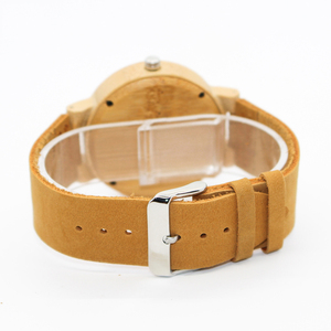 <span class=keywords><strong>Montre</strong></span> en bois de bambou <span class=keywords><strong>gravée</strong></span> sur mesure Virtue pour hommes, étanche, avec bracelet en cuir, mouvement à quartz, luxe, mode, emballée dans une boîte OEM - Product Image 6