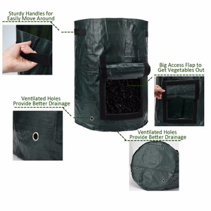 Bac de culture pour pommes de terre, grand sac Portable Durable pour plantation à domicile, noir, pot en PE pour légumes, carottes et oignons, 1 pièce - Product Image 5