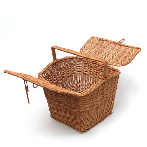 Lớn Thủ Công Truyền Thống Trống Wicker Picnic Hamper Giỏ - Product Image 1