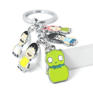 Animación <span class=keywords><strong>Tv</strong></span> Anime <span class=keywords><strong>Bobs</strong></span> hamburguesas de Metal colgante clave llavero de coche Cosplay Accesorios - Product Image 2