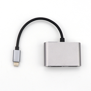 Không Gian Grey Loại C 3.1 Để <span class=keywords><strong>HDMI</strong></span> <span class=keywords><strong>VGA</strong></span> <span class=keywords><strong>2</strong></span> Trong 1 Chuyển Đổi USB C 3.1 Để <span class=keywords><strong>HDMI</strong></span> <span class=keywords><strong>VGA</strong></span> Cable Adapter - Product Image 4