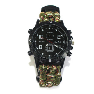 Edc — <span class=keywords><strong>montre</strong></span> de survie en plein air, parapluie, tissage de corde, <span class=keywords><strong>pour</strong></span> urgence, sifflet, <span class=keywords><strong>montre</strong></span> d'alpinisme - Product Image 3