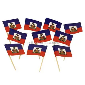 Stok Haiti tusuk gigi bendera Haiti untuk dekorasi makanan