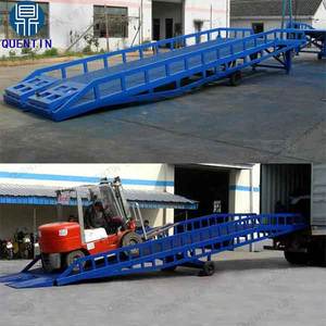 10T Mobile Hydraulic Forklift <strong>Loading</strong> <strong>Ramp</strong> <strong>Container</strong> <strong>Dock</strong> <strong>Ramp</strong> - Product Image 2