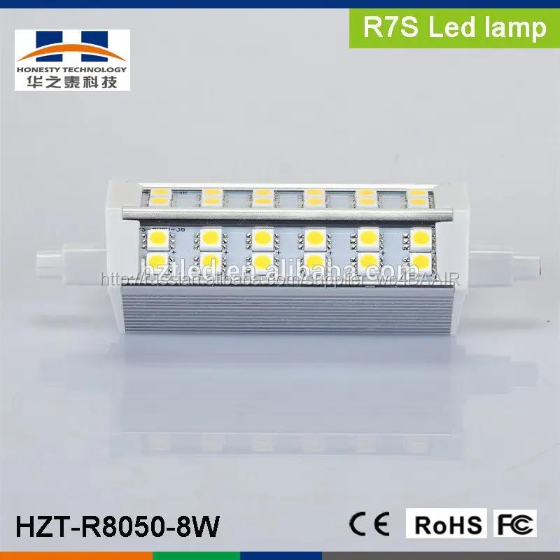 R7s 8 Вт <span class=keywords><strong>SMD5050</strong></span> 42 шт.теплый белый из светодиодов плагин света R7S из светодиодов 118 мм новый из светодиодов pin свет