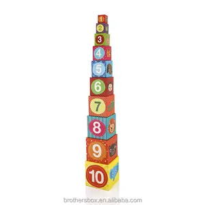 Đồ chơi giáo dục Giấy Các Tông stacking blocks cho trẻ em