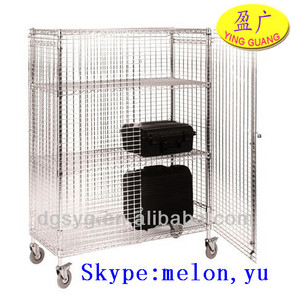 รถเข็นชั้นวางลวด3ด้าน4ชั้นพร้อมแผงปิด - Product Image 6