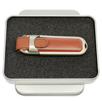 Clé USB 3.0 en cuir, support à mémoire de forme, haute qualité, logo de marque personnalisé gratuit