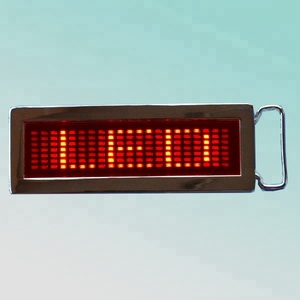 Đảng Trang Trí Màu Đỏ 7x21pixel Di Chuyển Tin Nhắn LED Khóa Với Cover Quay Lại Tên Khóa LED Nhấp Nháy Ánh Sáng Vành Đai Khóa - Product Image 2