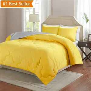 High quality 8 colors reversible cotton quilt king size bedspread velvet comforter sets