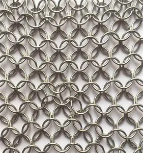 1*8MM 황동 Chainmail 링 메쉬 링 커튼 금속 메쉬 장식