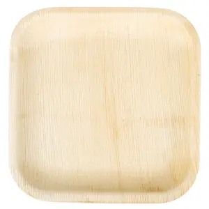 Одноразовая квадратная бамбуковая деревянная тарелка