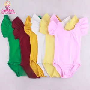 Barboteuse pour petites filles, vêtement de Ballet, couleur jaune, multicolore, vente en gros