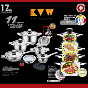 Bộ Đồ Nấu Nướng Kiểu Hoàng Gia, Bộ Lẩu Và Chảo Bằng Thép Không Gỉ - Product Image 6