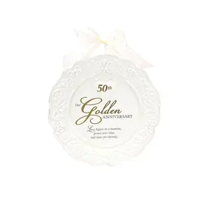 50th Anniversary Golden Wedding Celebration Ceramic Love Photo Frame