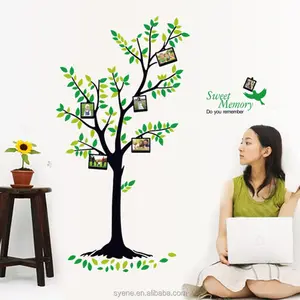 New Wholesales Removable Photo frame Family Tree 3D Vinyl Home Wall Sticker For decor Diy 3d Frame for TV Background Decor