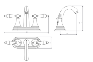 Brushed Nickel Tắm Bồn Rửa Vòi Với Cống Lắp Ráp Và Cung Cấp Hose Chì-miễn Phí CUPC Chậu Rửa Vòi Mixer Đôi Xử Lý Tap - Product Image 4