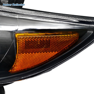 Par de Faros Delanteros Negros con Luces de Señalización Ámbar para <span class=keywords><strong>Toyota</strong></span> Corolla LE XLE <span class=keywords><strong>XRS</strong></span> S 2009 2010 - Product Image 4