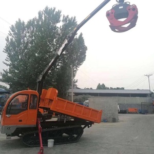 Camion à chenilles sur chenilles avec <span class=keywords><strong>mini</strong></span> rail de 5 tonnes, saucière avec grue en <span class=keywords><strong>bois</strong></span> - Product Image 5