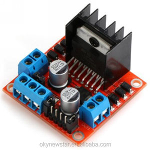 Module de carte contrôleur de moteur pas à pas DC double pont en H <span class=keywords><strong>L298N</strong></span> avec transistors - Product Image 1