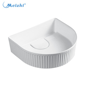<span class=keywords><strong>Lavabo</strong></span> de encimera de esquina pequeña blanca de diseño de baño - Product Image 3